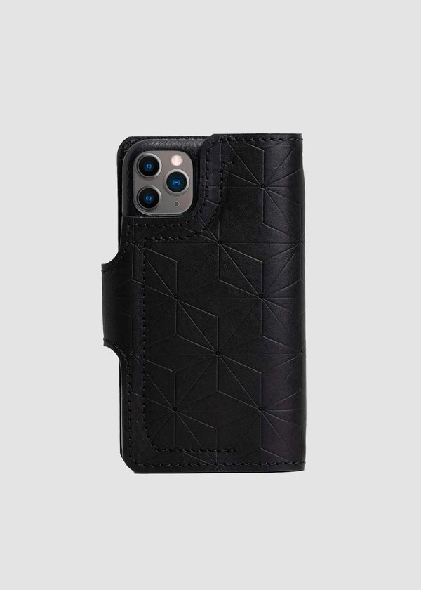Leather Crossbody Case for iPhone 11 Pro Max - Geometric Flower